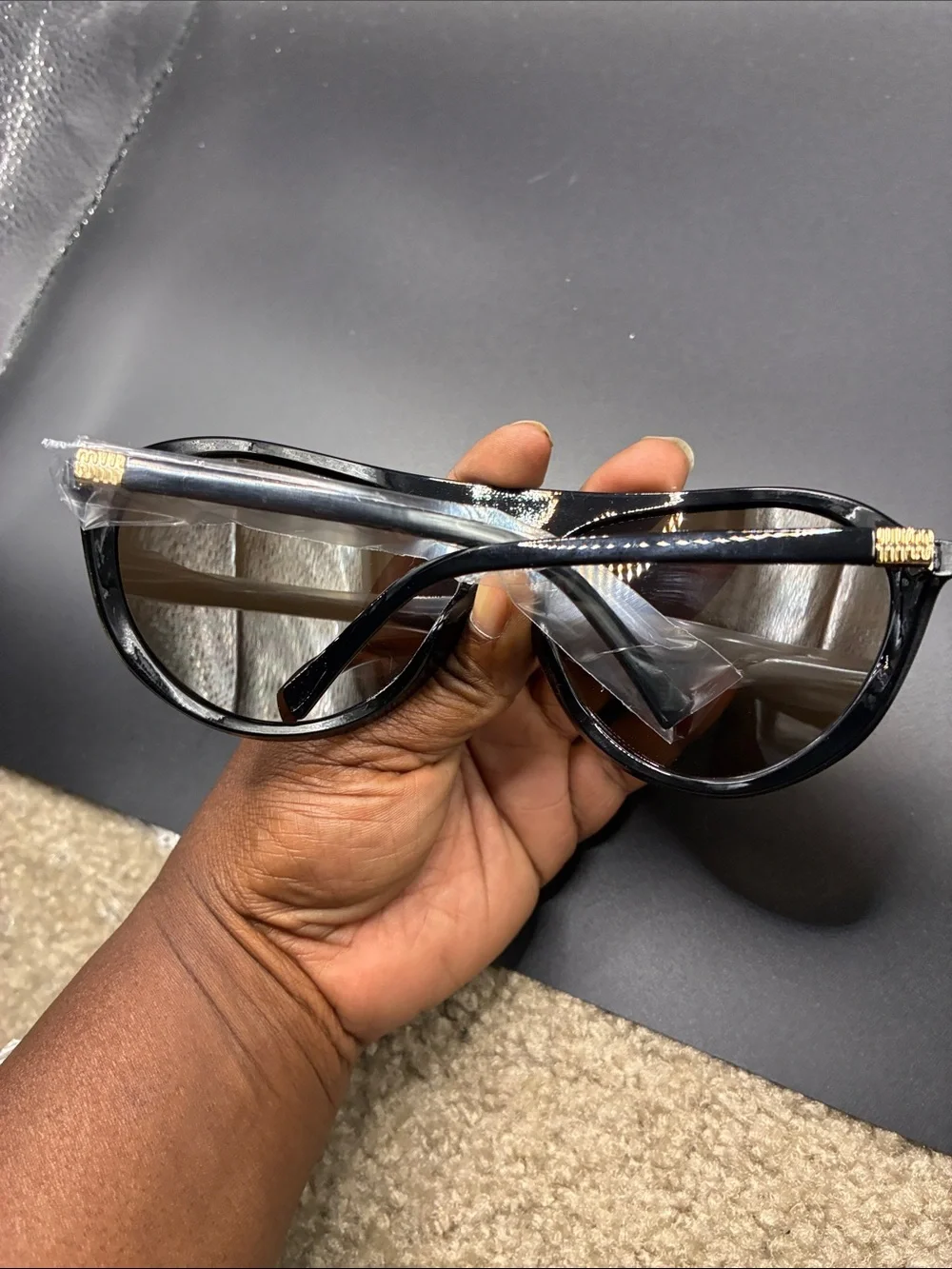 Fashion Nova Black Aviator Sunglasses with Brown Lenses